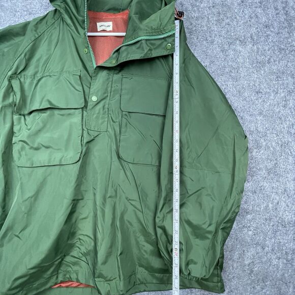 Anglan Jacket Mens XL Green Double Pocket Mountain Anorak Hood Hiking Camping - Picture 6 of 7